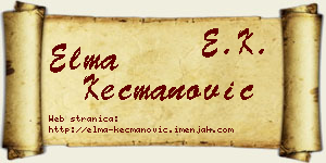 Elma Kecmanović vizit kartica